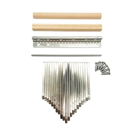 Kalimba Accessories Kit for Daily Home Music Practice - 21‑tone thumb piano tines, bridge, screws and wooden bars for practice