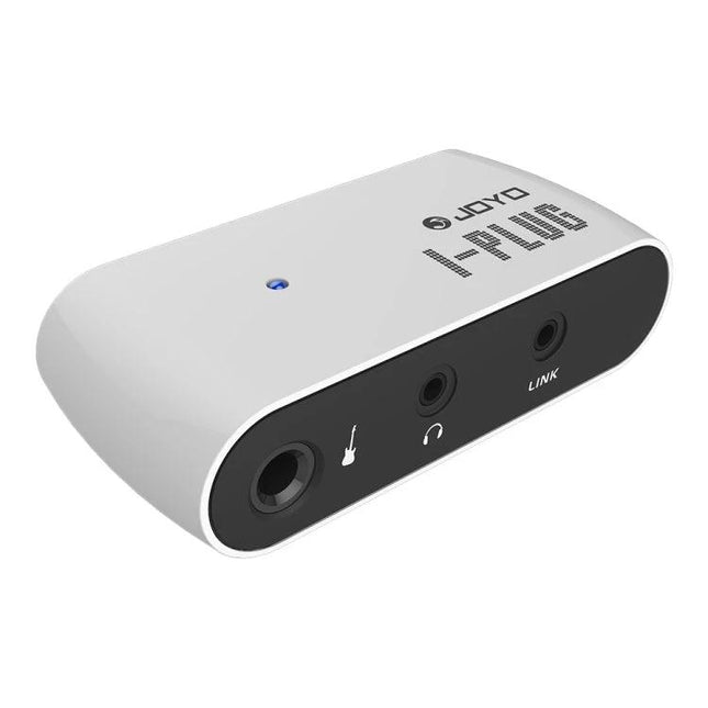 Compact JOYO I-PLUG Amplifier for Everyday Guitar Practice white portable headphone practice amp clipped to belt