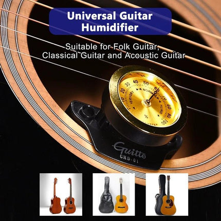 JOYO Humidifier Keeps Your Guitar Ready for Daily Practice - universal guitar humidifier on acoustic guitar soundhole with hygrometer