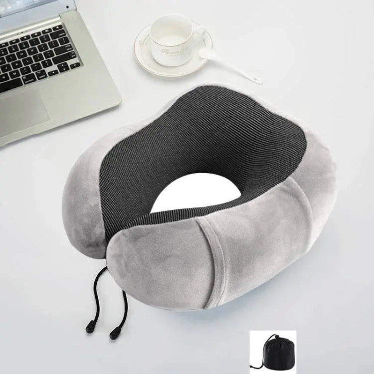 Magnetic Memory Foam U-Shaped Pillow for Travel Comfort 