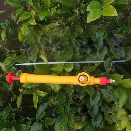 Manual Pressure Bottle Sprayer For Garden Watering yellow handheld pump sprayer attachment clipped to standard bottle for watering and spraying plants