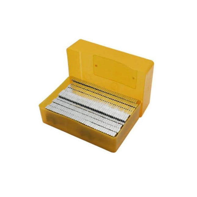 Manual Wire Trough Nail Tool for Cement Walls and Wood with alloy steel head, aluminum body and tungsten firing pin, shown with nail strips