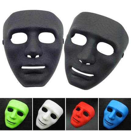 Masquerade Mask 18-19cm Halloween Festival Dress Up - black sculpted dimensional face mask for Halloween, Mardi Gras, cosplay, Jabbawockeez performances