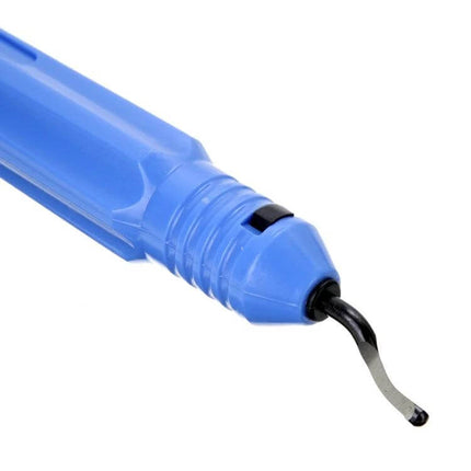 Mayitr 3-16mm Hand Deburring Tool for Copper Tubes - close-up of blue handheld deburring tool with HSS swivel blade for 3–16mm copper tube ends