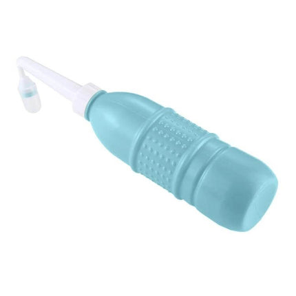 MDT-002 500ml Portable Handheld Travel Bidet for Women - teal compact travel bidet with 60° angled nozzle, 500ml bottle for on-the-go cleansing