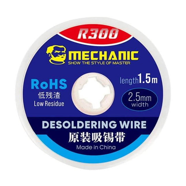 Mechanic Solder Wick Desoldering Braid Copper Core 1.5m blue 2.5mm spool for PCB solder removal