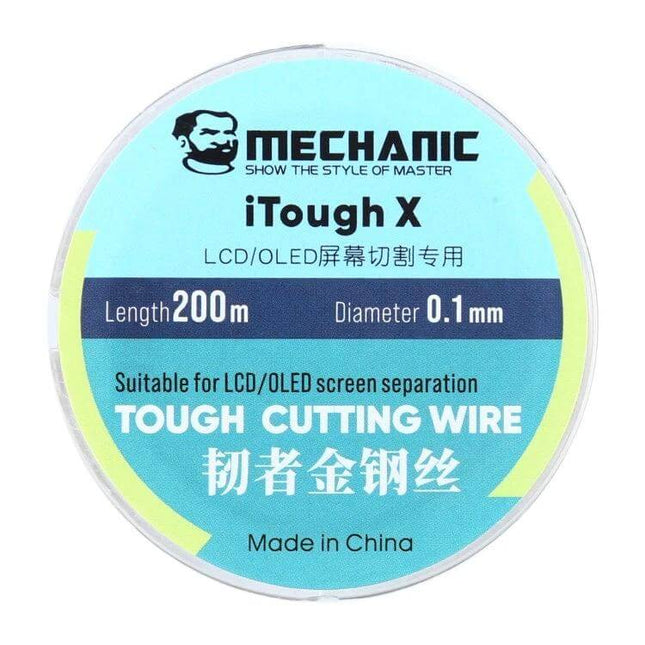Mechanic Tough Cutting Wire For LCD OLED Screens, 200M spool of 0.1mm diamond wire for precise LCD/OLED panel separation