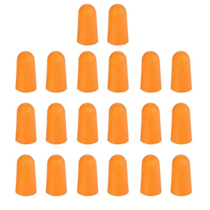 Memory Foam Earplugs For Sleeping Quiet Restful Nights - pack of orange soft foam earplugs arranged in rows for travel, sleep and noise reduction