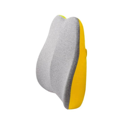 Memory Foam Lumbar Pillow For Office Chair Pink Comfort - gray front yellow side memory foam lumbar support with elastic strap