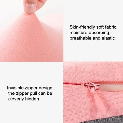 Memory Foam Lumbar Pillow For Office Chair Pink Comfort - pink memory foam lumbar support with breathable fabric and hidden zipper, elastic strap attachment