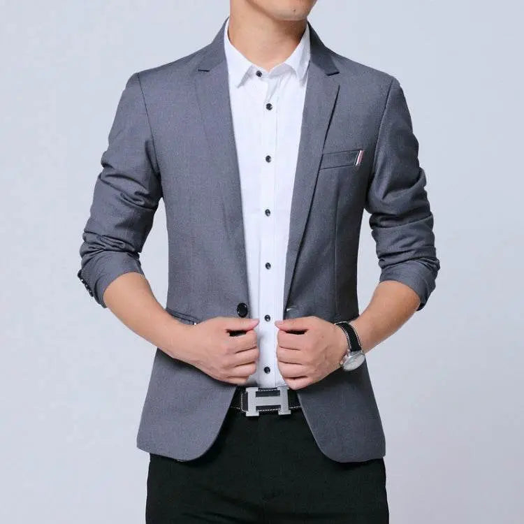 Men Casual Suit Self-cultivation Business Blazer S to 5XL