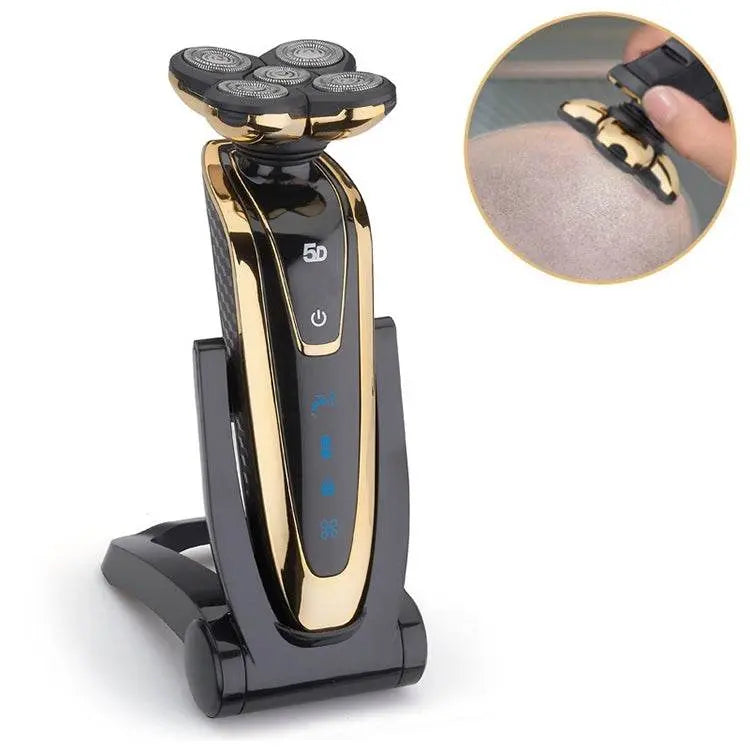 Men Electric Shaver Rechargeable Waterproof Razor Gold Silver Grey Blue 