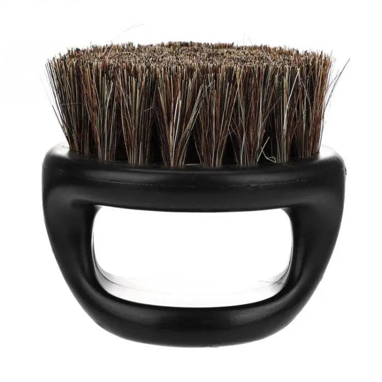 Men Ring Design Portable Boar Brush Black ABS Shaving Brush