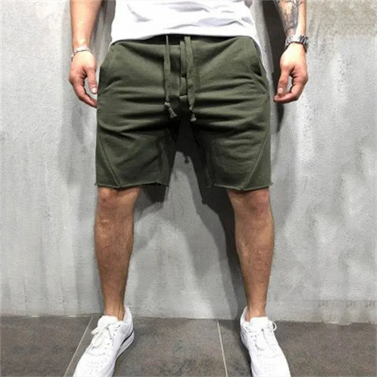 Men Solid Pocket Casual Summer Jogging Half Length Shorts for Comfort