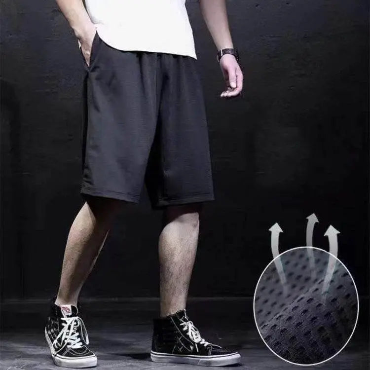 Men Summer Quick-Drying Ice Silk Sports Slack Shorts M-XXXXXL 