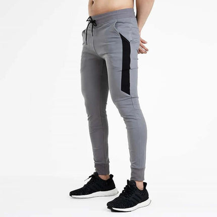 Men Training Pants Cotton Blend For Daily Running Wear slim mid-rise breathable grey joggers for workouts and casual wear