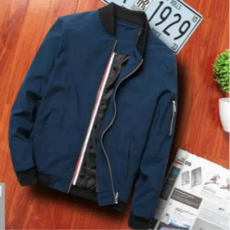 Men Zipper Jacket Male Casual Streetwear Hip Hop Slim Fit