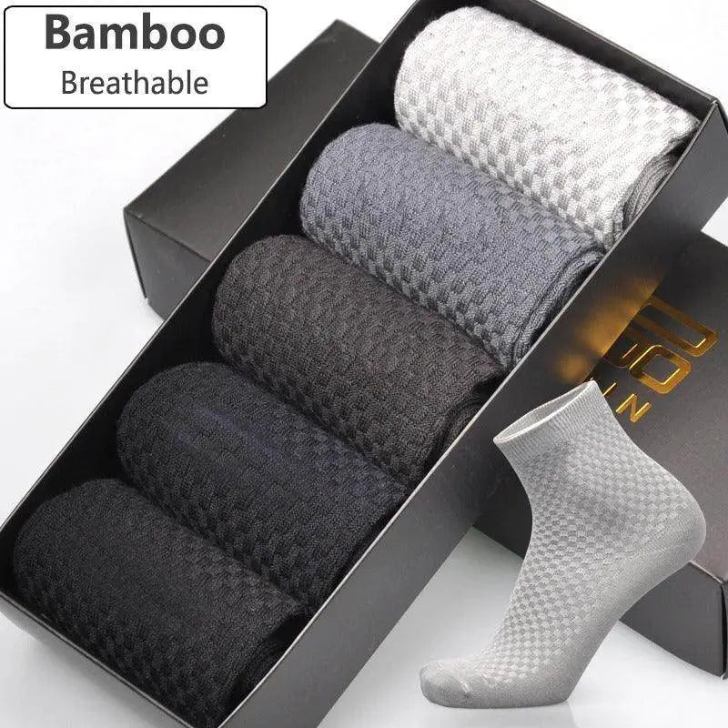 Men's Premium Bamboo Business Socks for Comfort and Style 