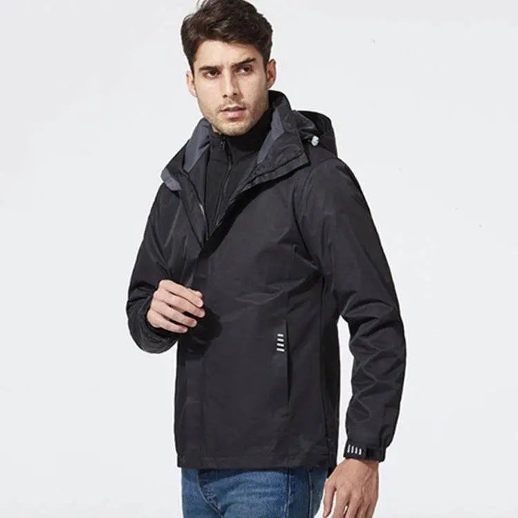 Mens Detachable Two Piece Warm Waterproof Couples Stormsuit