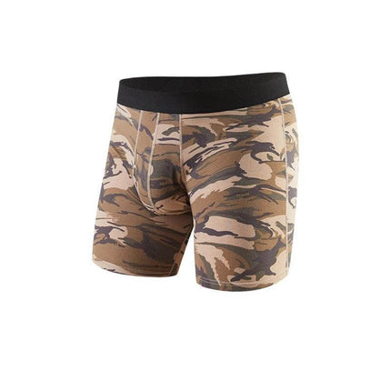 Men's Lengthened Boxer Briefs For Comfortable Everyday Wear camo 100% cotton mid-rise breathable boxer briefs