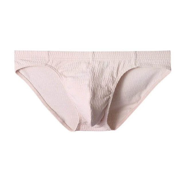 Men's Pure Cotton Triangle Underwear Solid Color Shorts in breathable 40-thread cotton, mid-rise triangle brief with antibacterial finish