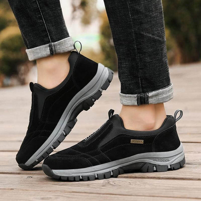 Mens Slip On Walking Shoes For Elderly Daily Outdoor Comfort lightweight breathable slip-on mesh shoes for spring autumn walks