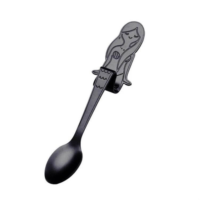 Mermaid Shape Coffee Spoon Stainless Steel For Everyday Use – 12.5cm mermaid motif coffee spoon, 304 stainless steel, durable stirrer for home or office