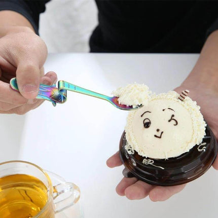 Mermaid Shape Coffee Spoon Stainless Steel For Everyday Use - 12.5cm rainbow mermaid coffee spoon stirring cup and cake