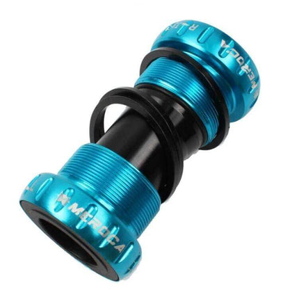 Meroca 24mm Hollow Mountain Bike Bottom Bracket Axle For Shimano blue aluminum alloy hollow spindle with steel bearings, 68-73mm fit