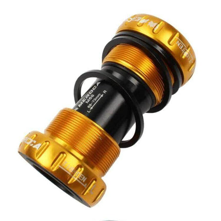 Meroca 24mm Hollow Mountain Bike Bottom Bracket Axle For Shimano in gold anodized alloy with steel bearings for 68–73mm frames