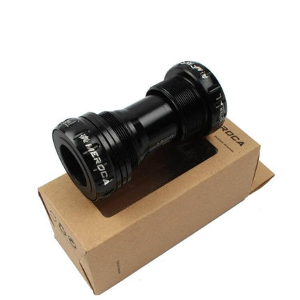 Meroca 24mm Hollow Mountain Bike Bottom Bracket Axle For Shimano black aluminum alloy hollow spindle on cardboard box