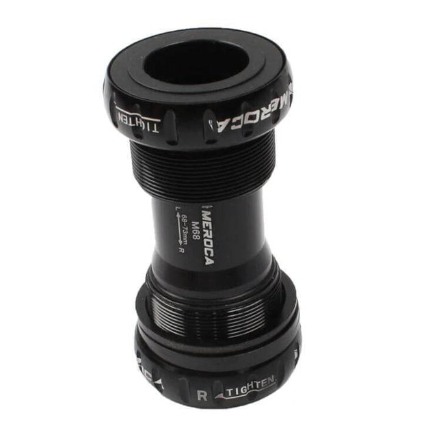 Meroca 24mm Hollow Mountain Bike Bottom Bracket Axle For Shimano - black aluminum alloy 68-73mm threaded spindle replacement