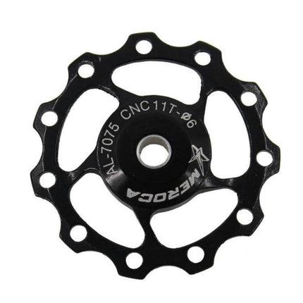 MEROCA Rear Derailleur Guide Wheel 11T/13T For Mountain and Road Bikes - black CNC aluminum 11T replacement guide wheel