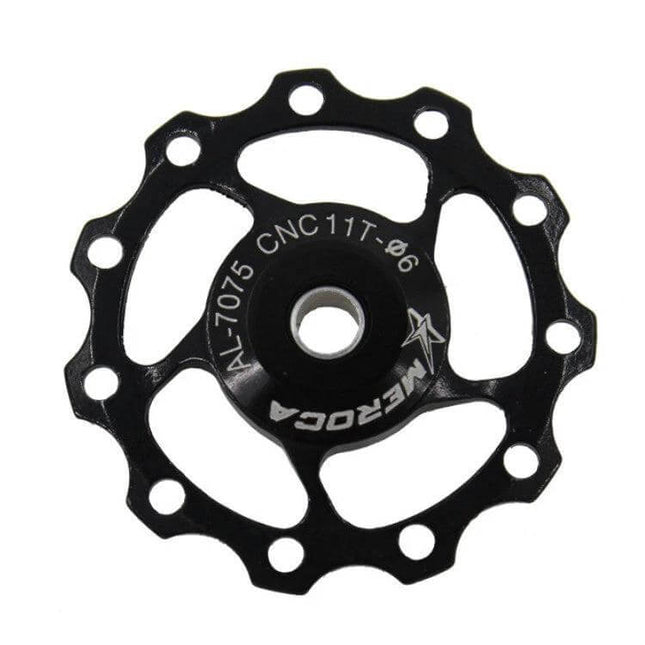 MEROCA Rear Derailleur Guide Wheel 11T/13T For Mountain and Road Bikes - black CNC aluminum 11T replacement guide wheel
