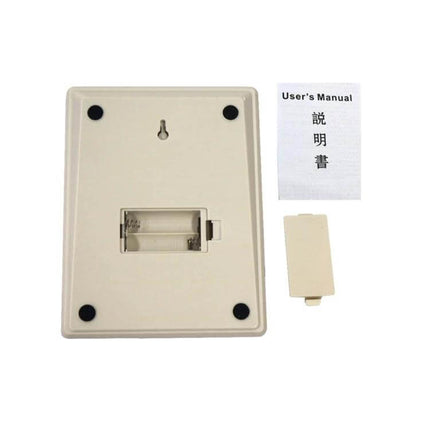 Electronic Kitchen Scale For Everyday Use With 10kg Capacity - underside view, battery compartment and user manual