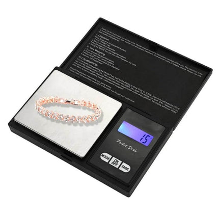 Compact Portable Jewelry Scale For Diamonds And Gold - mh-8015 digital pocket scale weighing bracelet with clear LCD display