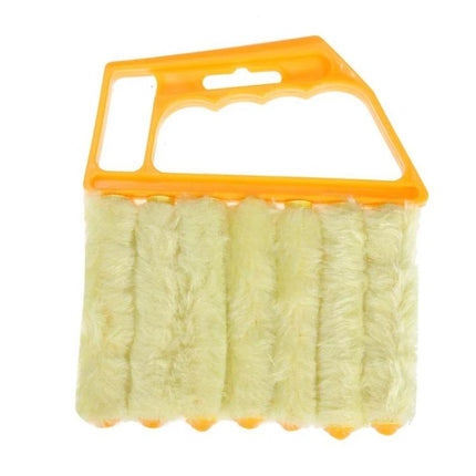 Microfiber Blinds Cleaning Brush With Detachable Roller compact microfiber head with orange handle for cleaning between blind slats