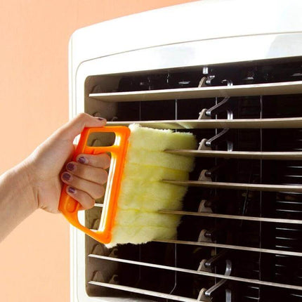 Microfiber Blinds Cleaning Brush With Detachable Roller cleaning air vent slats with detachable microfiber roller and orange handle