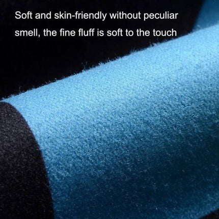 Microfiber Quick-Dry Double-Sided Sports Towel For Travel showing soft blue microfiber texture and breathable quick-dry fabric, compact 100x30cm travel towel