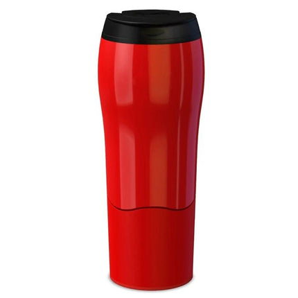Mighty Mug Solo Travel Mug 500ml For Coffee, Tea, On The Go - red travel mug with Smart Grip Technology, spill-resistant one-handed use