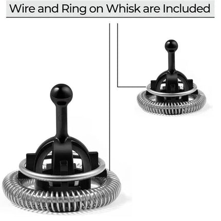 Milk Frother Attachment Replacement For Nespresso Hot Or Cold Foam - stainless steel whisk replacement with wire ring included