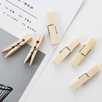 Mini Bamboo Clothes Pegs Pack For Laundry And Home Use - compact natural bamboo mini clothespins for socks, delicates, kitchen and office organization