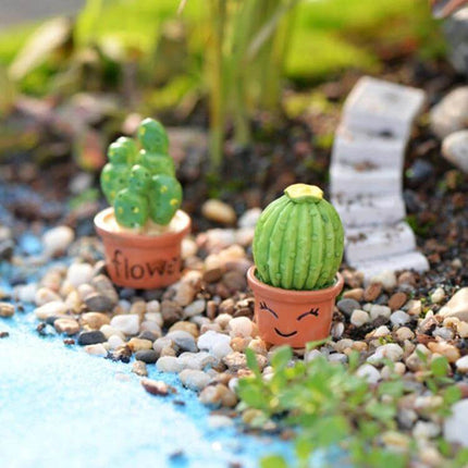Mini Blue Potted Plant For Dollhouse Decor Tiny Home Scene - 1/12 scale small blue clay potted plant for shelves, tables, diorama accents