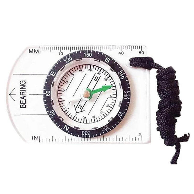 Mini Compass Map Scale Ruler For Outdoor Hiking And Camping compact oil-filled map compass with magnifier and scale, 70x48x9mm in ABS case