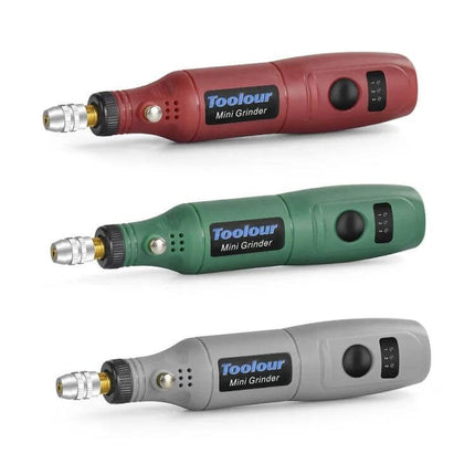Mini Electric Engraving Pen Red EU Plug For DIY Carving - compact red handheld engraving pen with 3 speed settings, 0.5–3.2mm chuck, 10W, EU plug