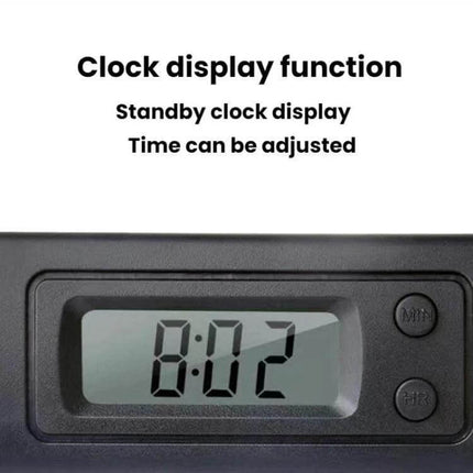 Mini Embedded Waterproof Digital Thermometer With Large Screen showing clock display and large easy-to-read digital time