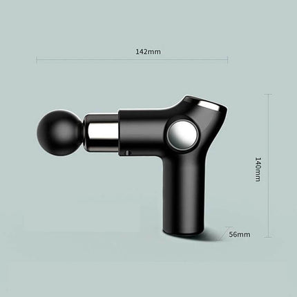 Mini Fascia Gun For Muscle Relief At Home Everyday Use compact black percussion massager 142x140mm portable 460g for shoulders calves back
