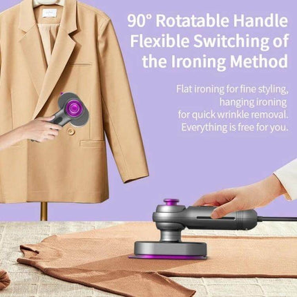 Mini Garment Steamer With Folding Iron, Anti-Scald, EU/US Plug handheld on 90° rotatable handle steaming blazer and sweater