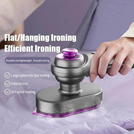 Mini Garment Steamer With Folding Iron, Anti-Scald, EU/US Plug - compact travel steamer smoothing shirts and delicate fabrics