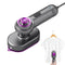 Mini Garment Steamer With Folding Iron, Anti-Scald, EU/US Plug handheld gray steamer removing wrinkles from white shirt, travel-friendly compact design
